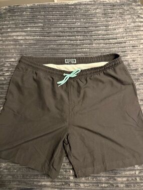 Club Room Black Swim Trunks with Mint Drawstring